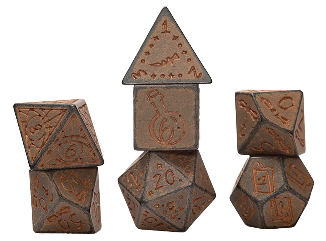 Role Playing Game Dice Set 7 Illusory Stone Granite