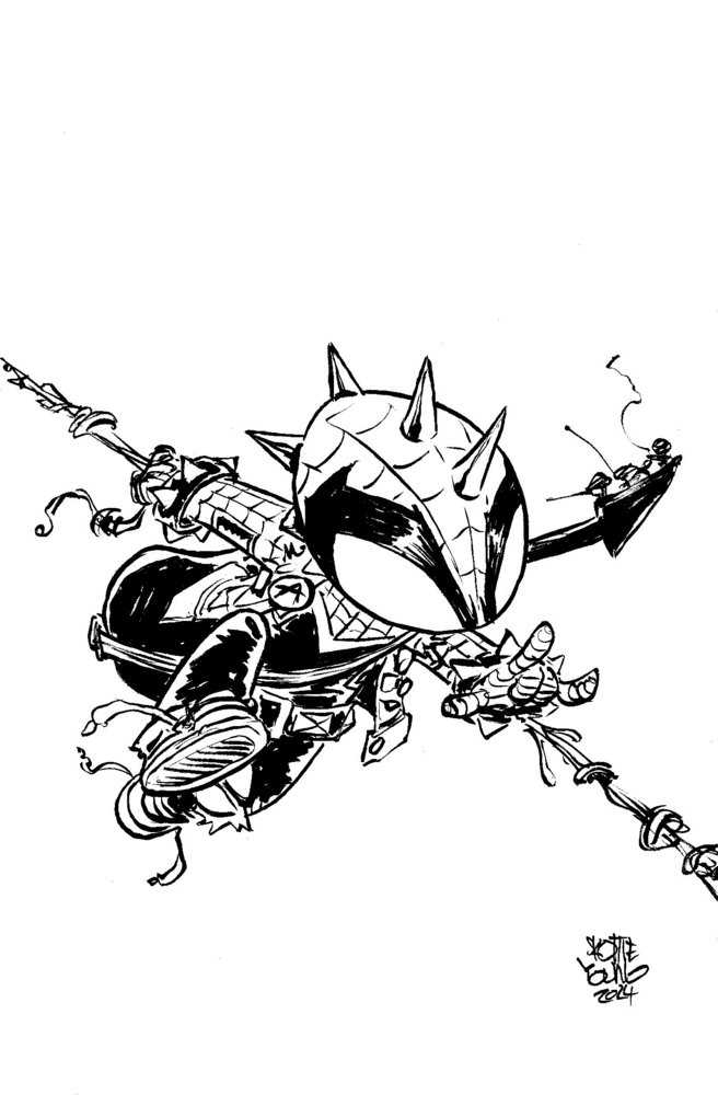 Amazing Spider-Man #52 Skottie Young'S Big Marvel Virgin Black And White Variant