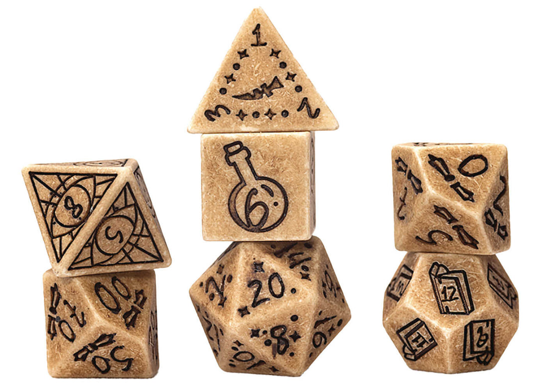 Role Playing Game Dice Set 7 Illusory Stone Sandstone