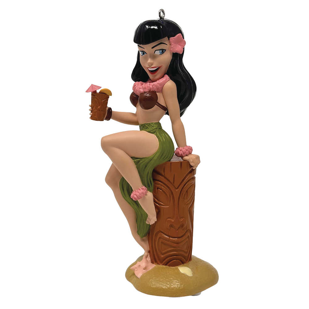 Bettie Page Tiki Time Bettie Masterpiece Ornament