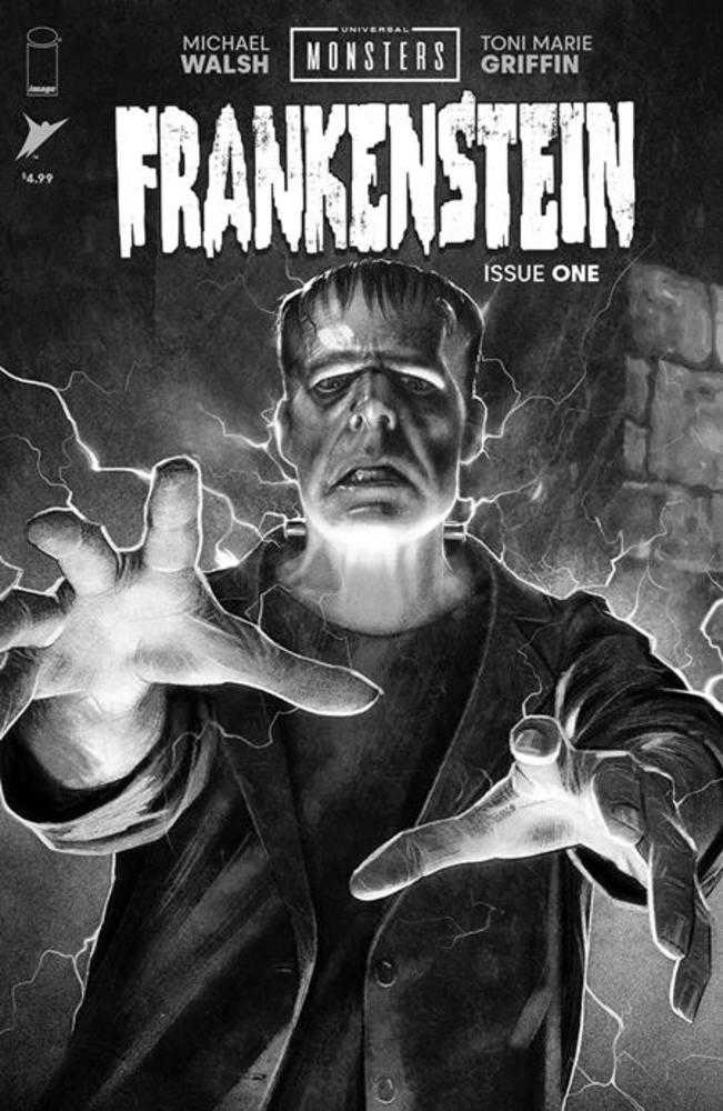 Universal Monsters Frankenstein #1 (Of 4) Cover D 1 in 25 Joshua Middleton Classic Horror Black & White Variant