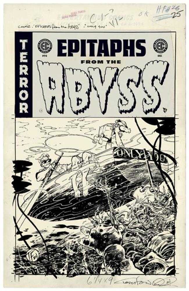 EC Epitaphs From The Abyss #6 (Of 12) Cover D Inc 1:20 Tom Fowler Black & White Artist Edition Variant