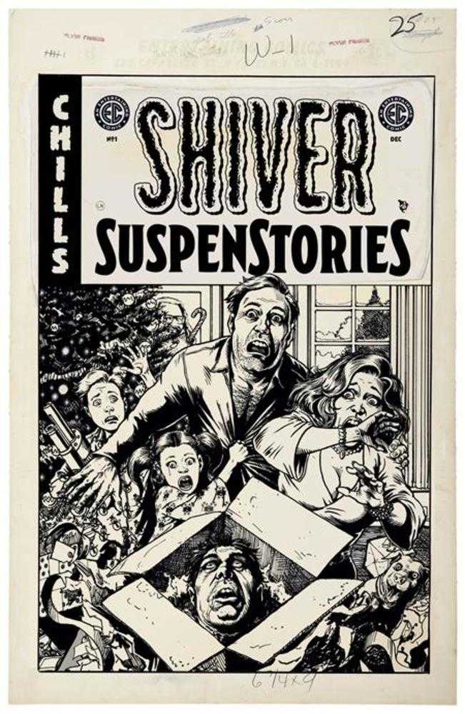 EC Shiver Suspenstories #1 (One Shot) Cover D Inc 1:20 Darick Robertson Black & White Artist Edition Variant