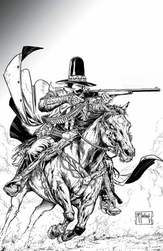 Deadly Tales Of The Gunslinger Spawn #1 Cover D 1 in 50 Todd McFarlane Black & White Full Art Variant
