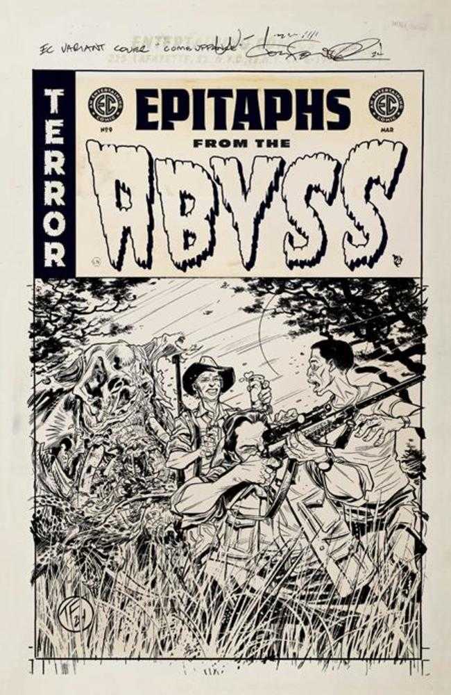 EC Epitaphs From The Abyss #9 (Of 12) Cover D Inc 1:20 Tom Fowler Black & White Artist Edition Variant