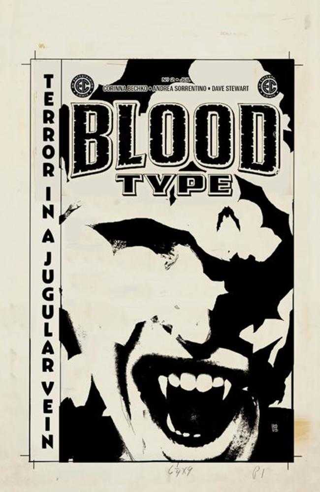 EC Blood Type #2 (Of 4) Cover D Inc 1:20 Andrea Sorrentino Black & White Artist Edition Variant