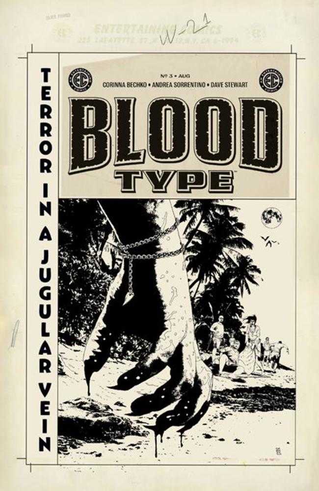 EC Blood Type #3 (Of 4) Cover D Inc 1:20 Andrea Sorrentino Black & White Artist Edition Variant