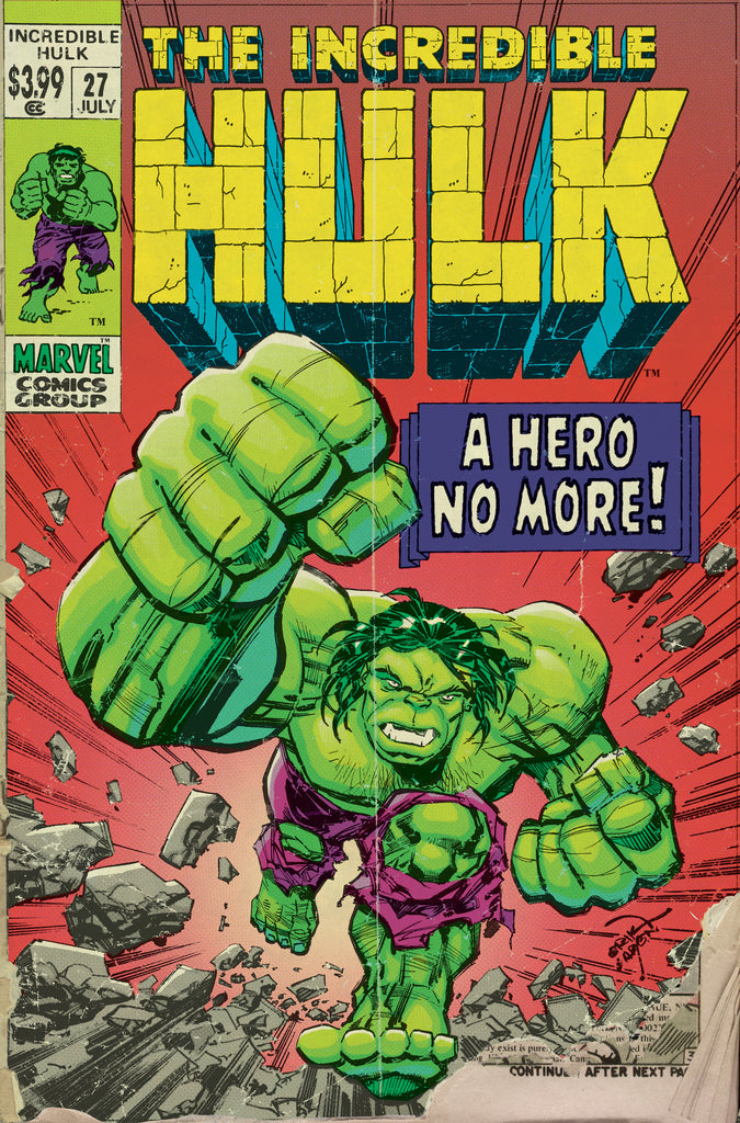 DS★THE INCREDIBLE HULK THE OFFICIAL Incredible Hulk #27 Erik Larsen Retrovision Variant – The Golden