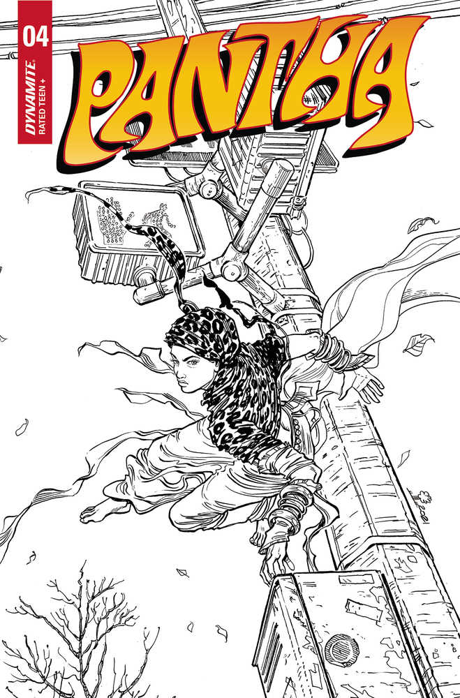 Pantha #4 Cover F 10 Copy Variant Edition Pianta Black & White