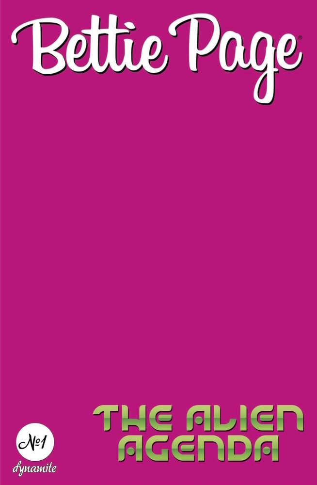 Bettie Page Alien Agenda #1 Cover X Pink Blank Authentix