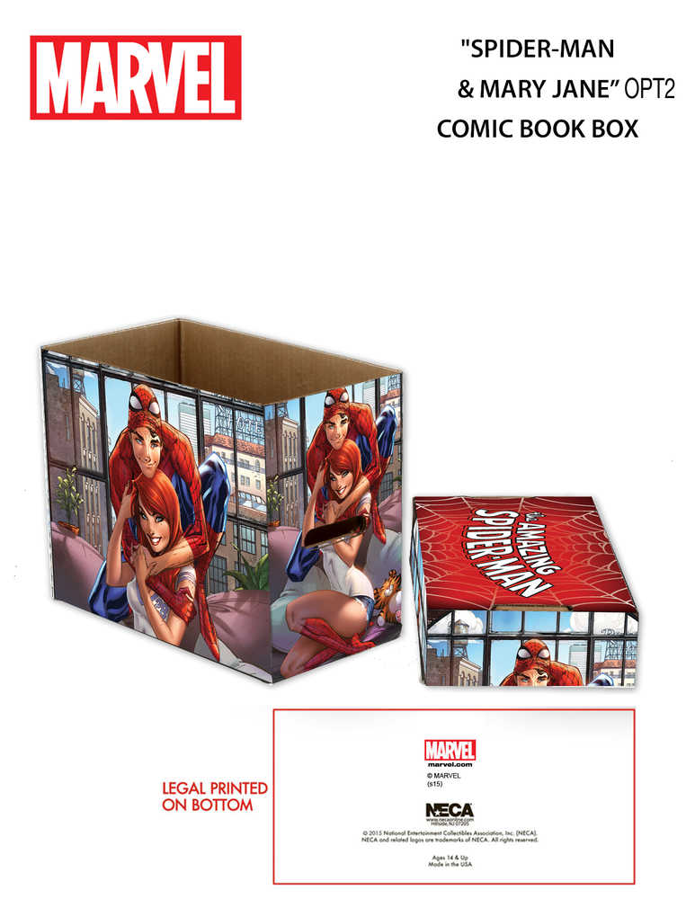 Marvel Spider-Man & Mj 5pk Short Comic Storage Box