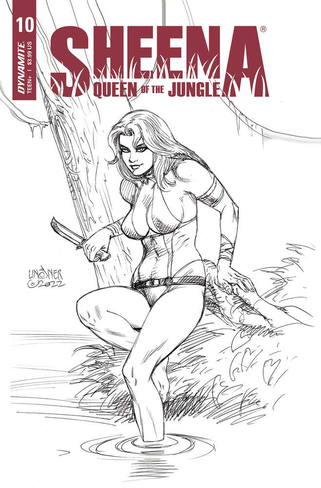 Sheena Queen Jungle #10 Cover F 10 Copy Variant Edition Linsner Black & White