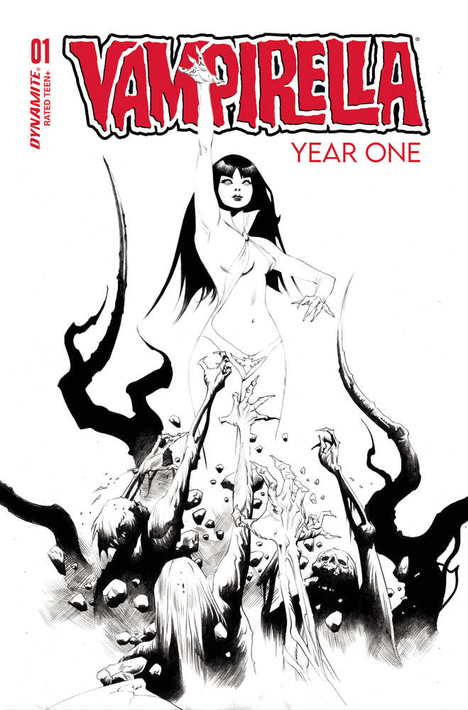 Vampirella Year One #1 Cover Ze 10 Copy Foc Variant Edition Lee Black & White