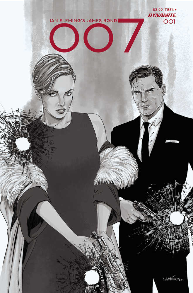 007 #1 Cover Q 7 Copy Foc Laming Black & White