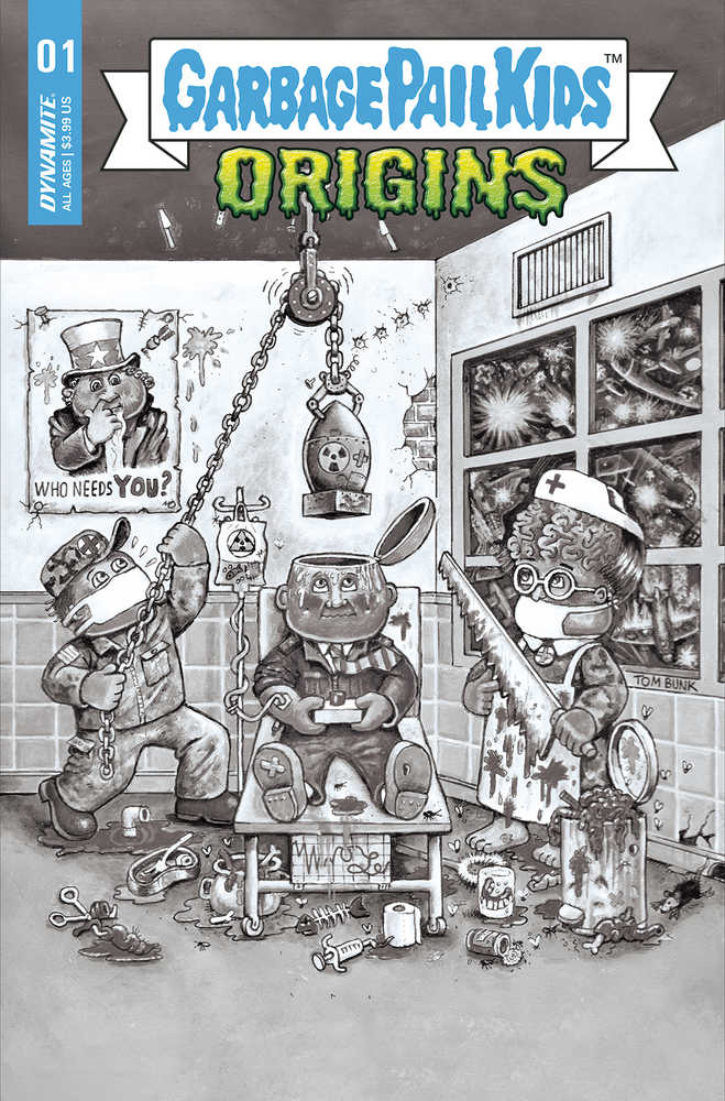 Garbage Pail Kids Origins #1 Cover F 10 Copy Variant Edition Bunk Black & White