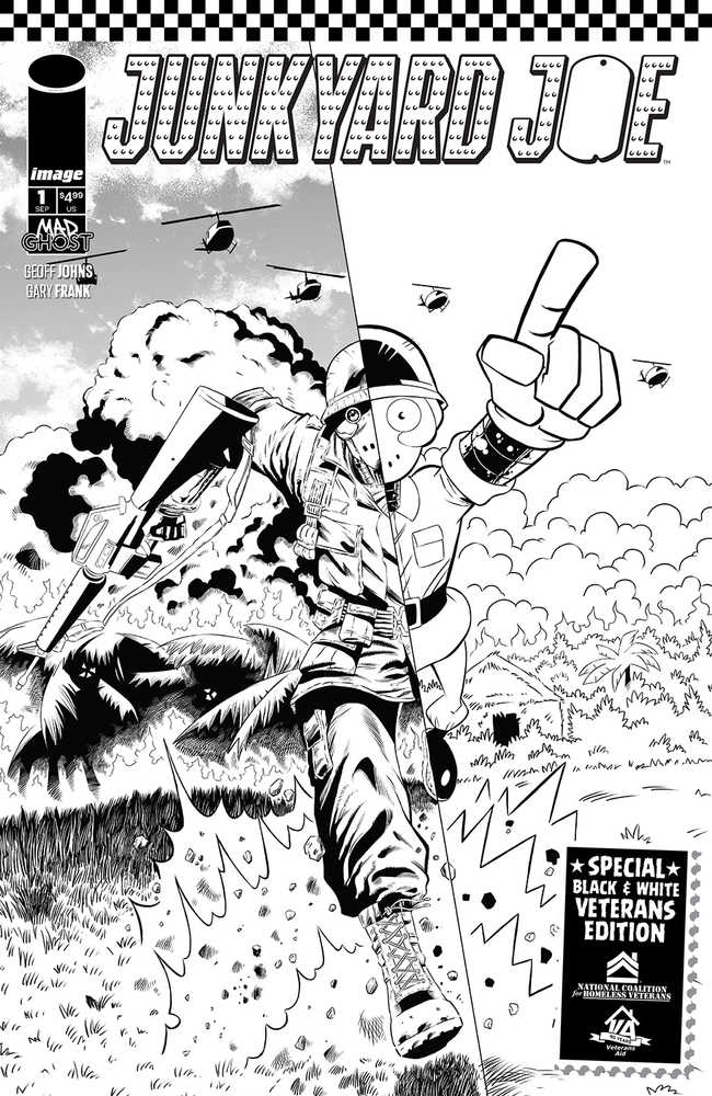 Junkyard Joe #1 Black & White Veterans Edition Cover B Love