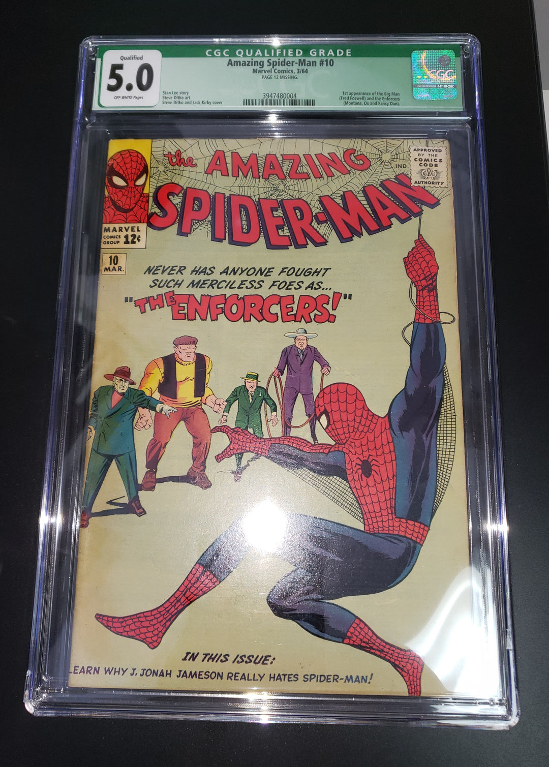 Amazing Spiderman #10 First Enforcers CGC 5.0 Qualified