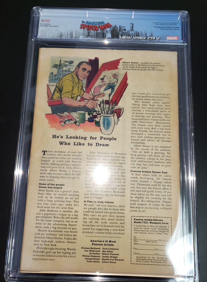 Amazing Spider-Man #12 CGC 5.0 - 3rd Appearance Doctor Octopus! Marvel 1964