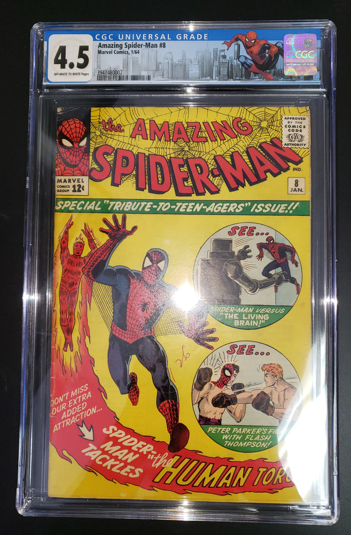 Amazing Spider-Man #8 CGC 4.5 1st appearance of the Living Brain!