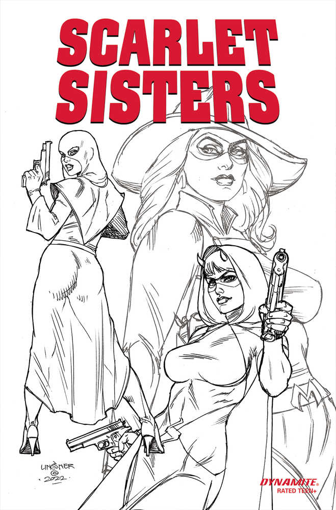 Scarlet Sisters One Shot Cover J 7 Copy Variant Edition Linsner Line Art