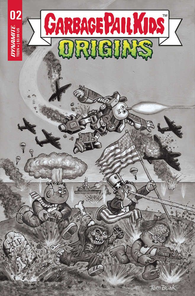Garbage Pail Kids Origins #2 Cover G 20 Copy Variant Edition Bunk Black & White