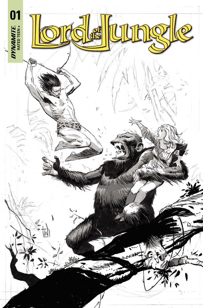 Lord Of The Jungle #1 Cover H 15 Copy Variant Edition Weeks Black & White