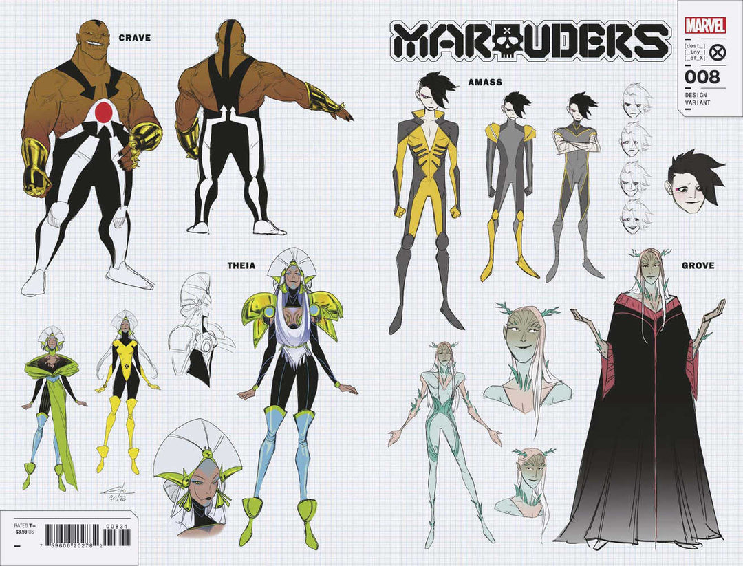 Marauders #8 10 Copy Variant Edition Carlini New Char Wrpad Design Variant