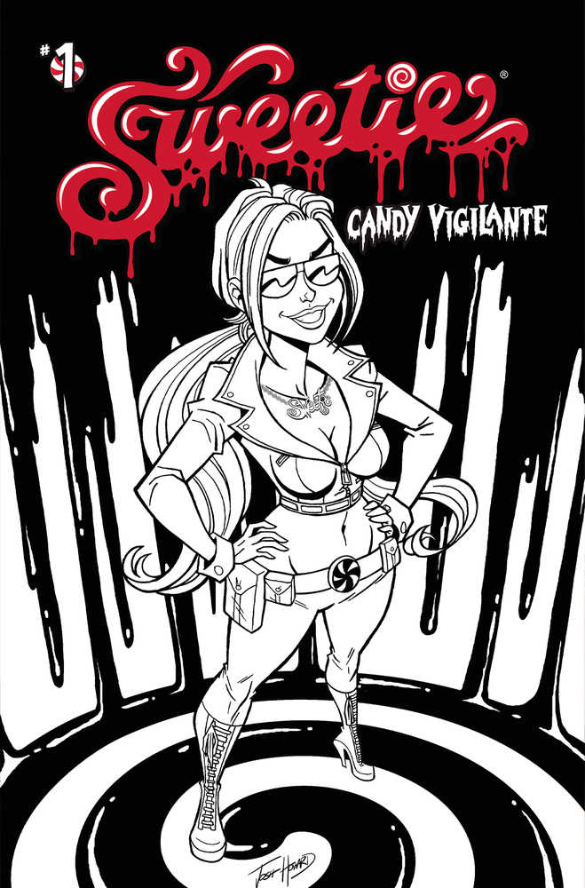 Sweetie Candy Vigilante #1 Cover I 10 Copy Foc Variant Edition Howard Black & White