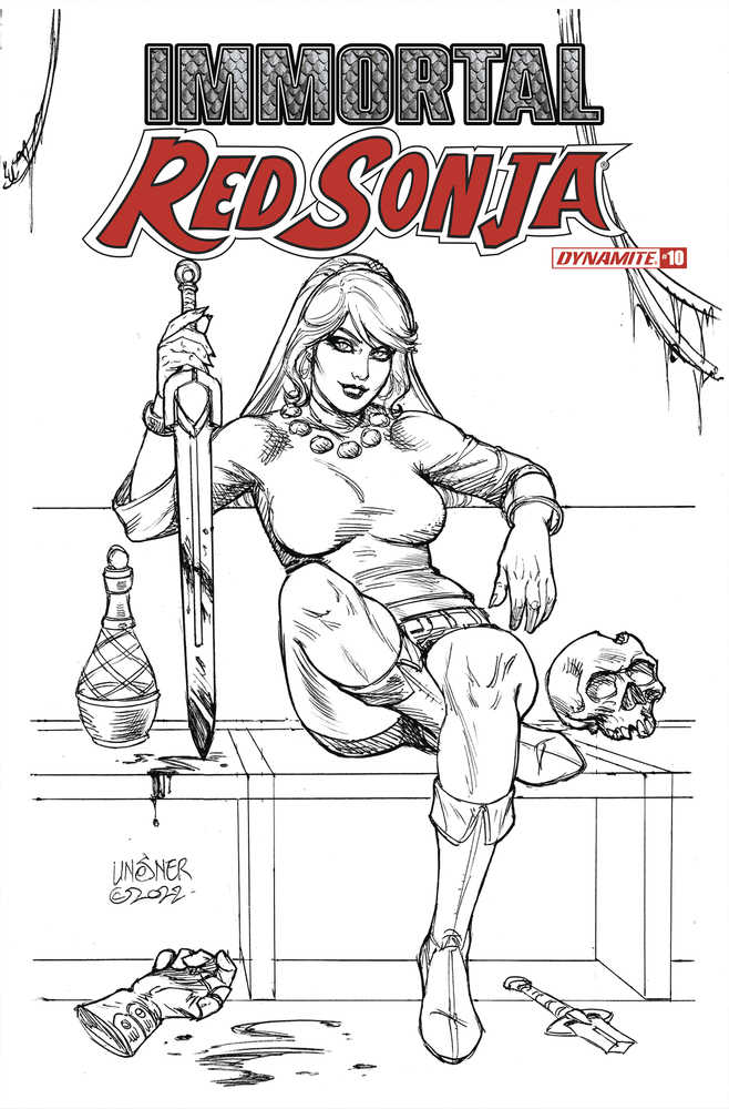 Immortal Red Sonja #10 Cover G 15 Copy Variant Edition Linsner Black & White