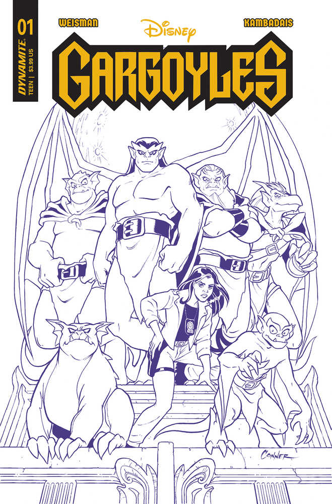 Gargoyles #1 Cover Zi 10 Copy Foc Variant Edition Conner Purple Line Art