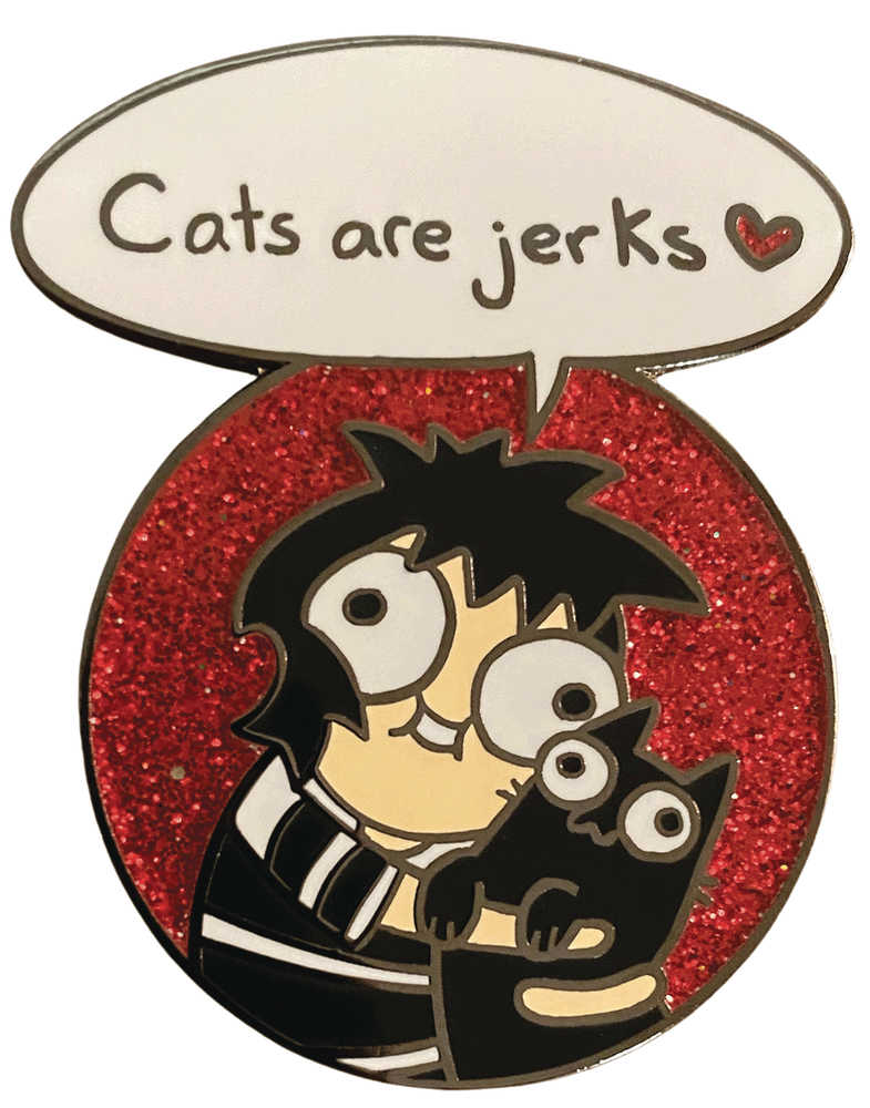 Sarahs Scribbles Cats Are Jerks Heart Pin