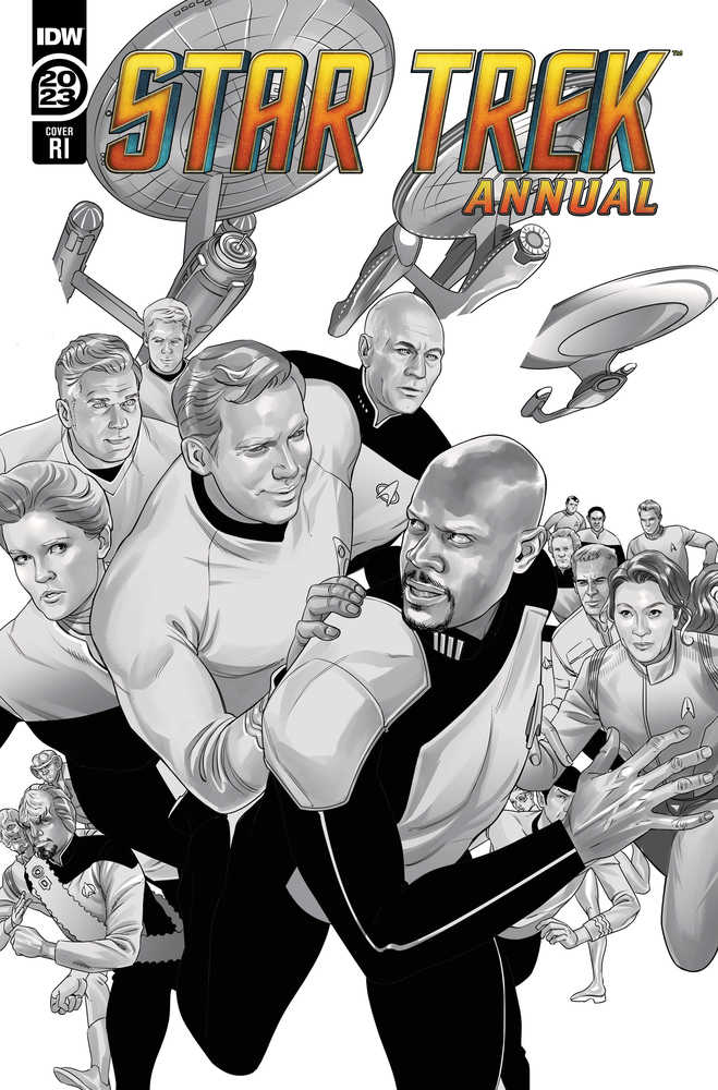 Star Trek Annual 2023 Cover D 10 Copy Variant Edition Black & White Stott