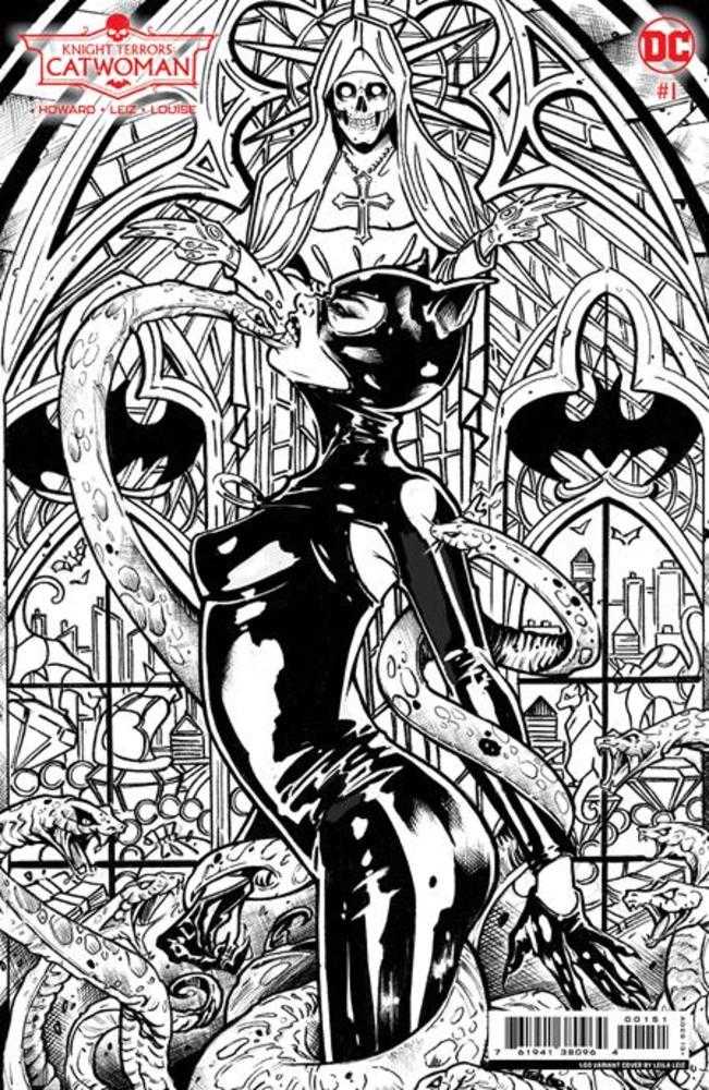 Knight Terrors Catwoman #1 (Of 2) Cover F 1 in 50 Leila Leiz Black & White Card Stock Variant