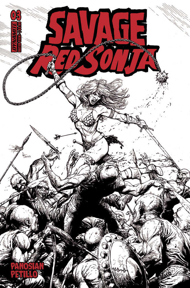 Savage Red Sonja #3 Cover E 10 Copy Variant Edition Frank Line Art