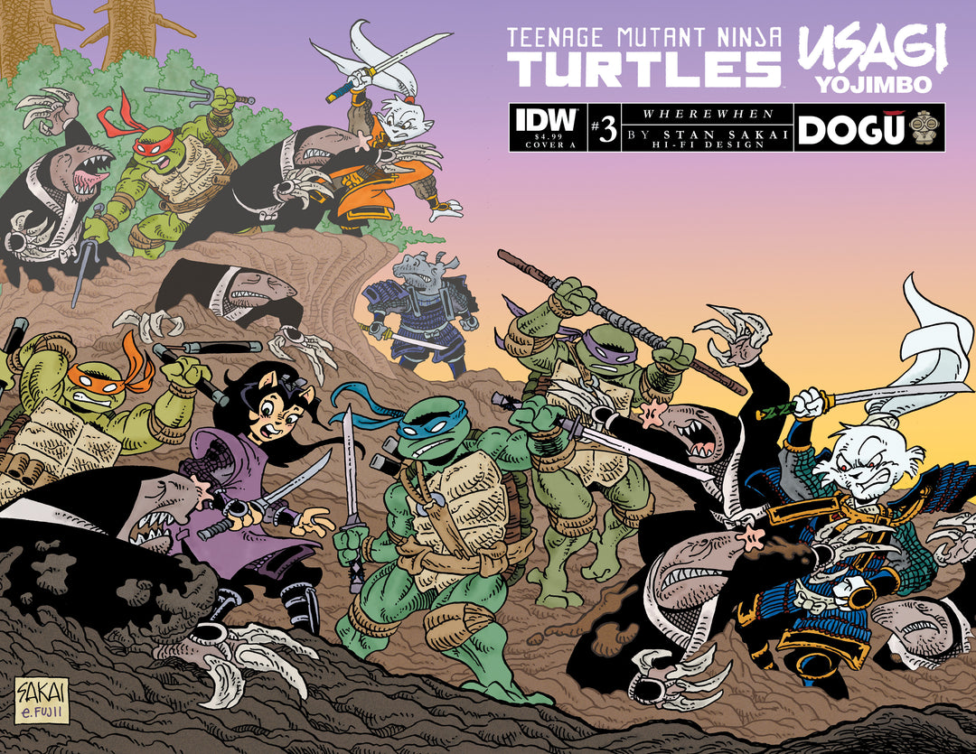 Teenage Mutant Ninja Turtles/Usagi Yojimbo: Wherewhen #3 Cover A (Sakai)