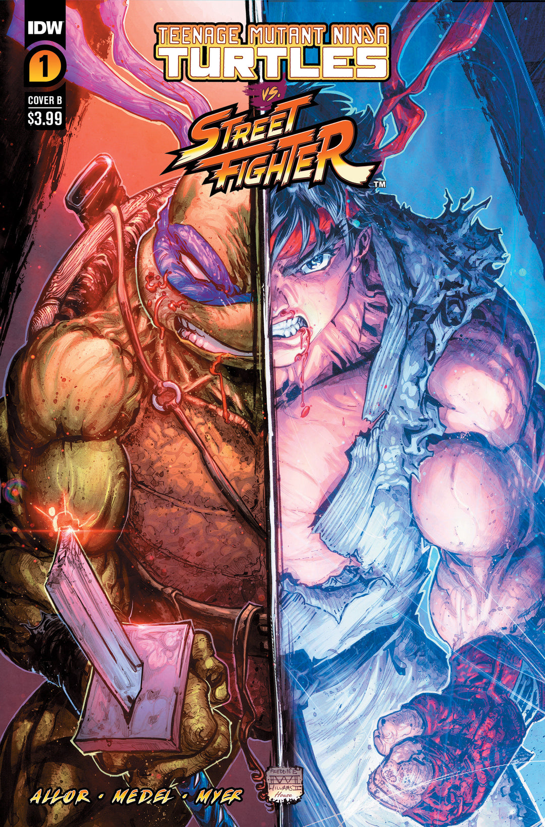 Teenage Mutant Ninja Turtles vs. Street Fighter #1 Variant B (Williams II)