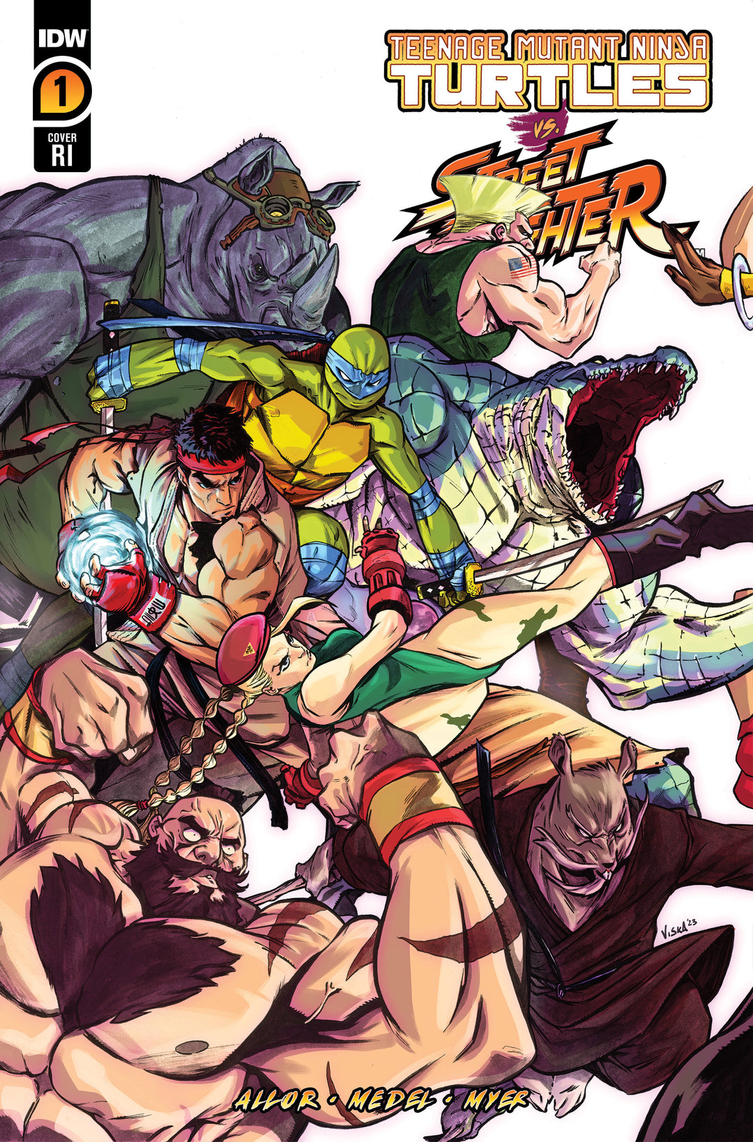 Teenage Mutant Ninja Turtles vs. Street Fighter #1 Variant Ri (25) (Federici)