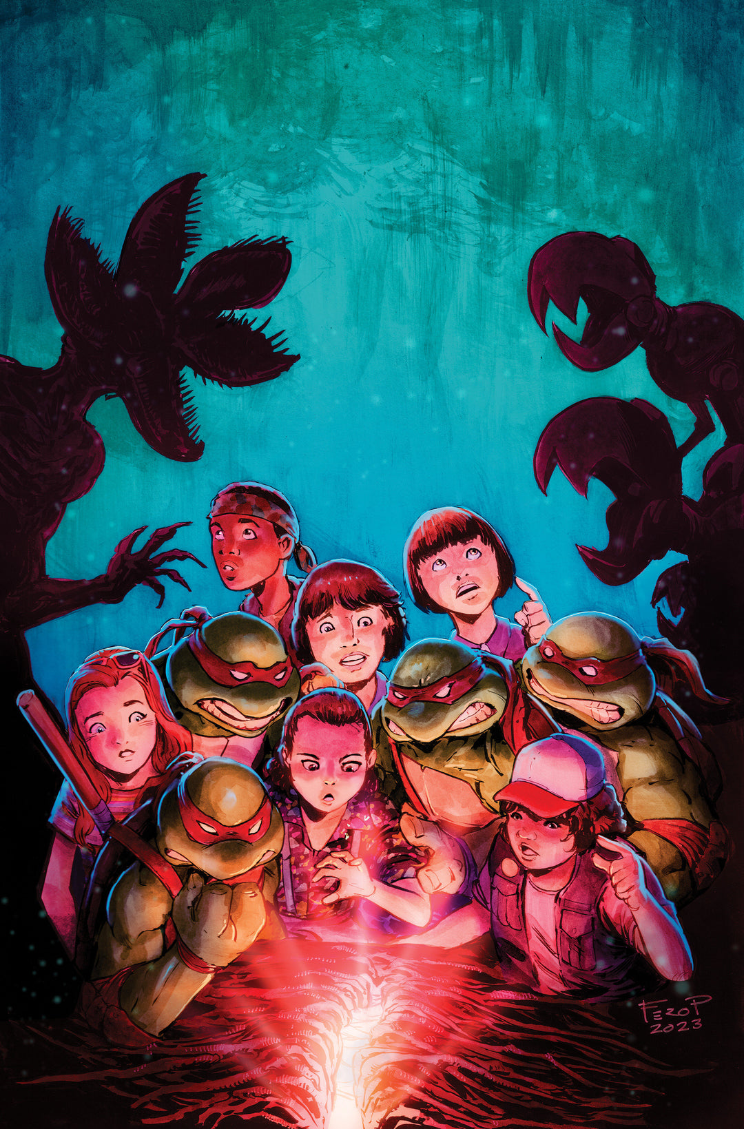 Teenage Mutant Ninja Turtles X Stranger Things #2 Variant Ri (25) (Pe Full Art)