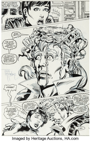 Todd McFarlane and Al Milgrom Incredible Hulk #330 Story Page 12 Original Art (Marvel, 1987).