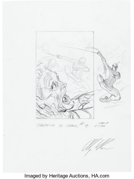 Alex Ross The Amazing Spider-Man: Learning to Crawl #1.3 Cover Preliminary Artwork Original Art (Marvel. 2014).